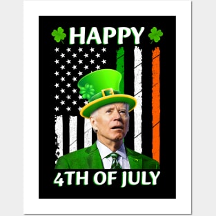 Merry 4th of Patricks Day Funny Joe Biden Posters and Art